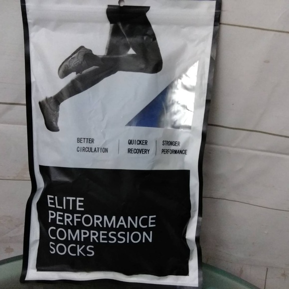 Elite Performance Compression Socks Mens 6-8.5 - Picture 1 of 5